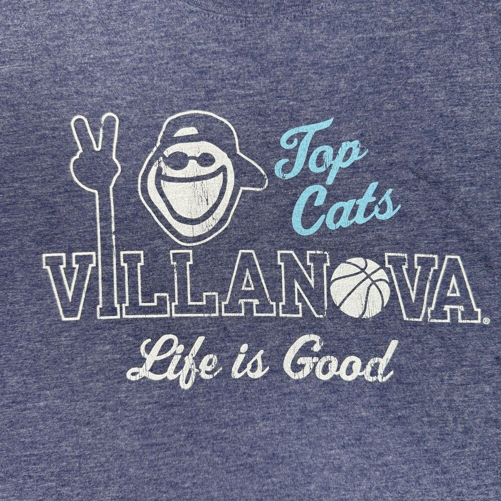 Villanova Wildcats Shirt Mens 2XL XXL Blue Life Is Good NCAA Basketball Tee NWT